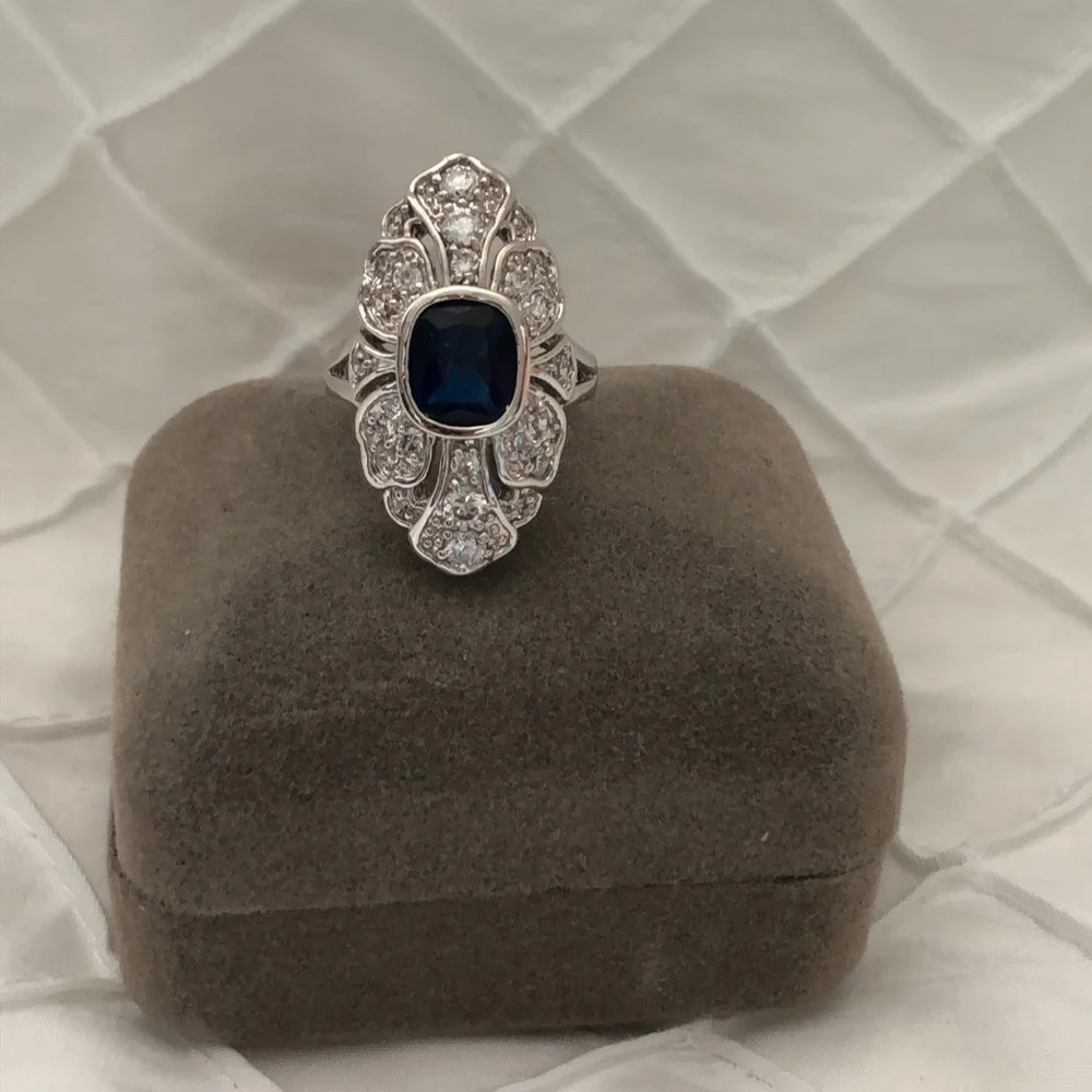 Nolan Miller Silver and Blue Ring - Picture 8 of 8